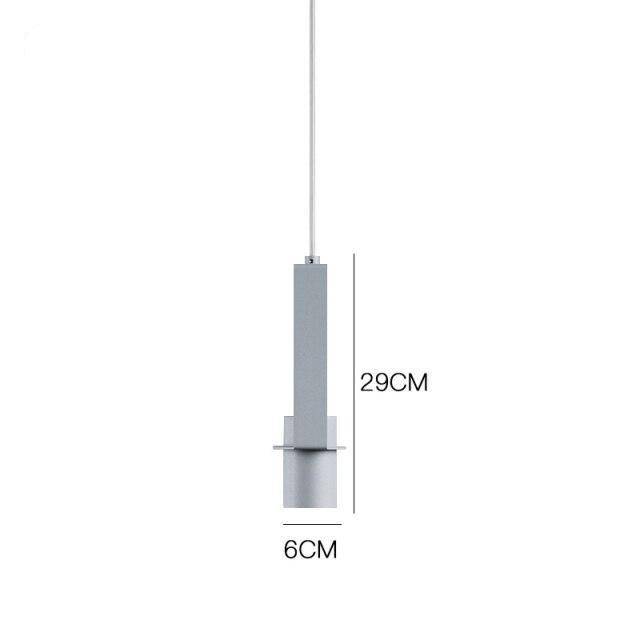 Suspension design à LED avec cylindre en métal au style Industriel