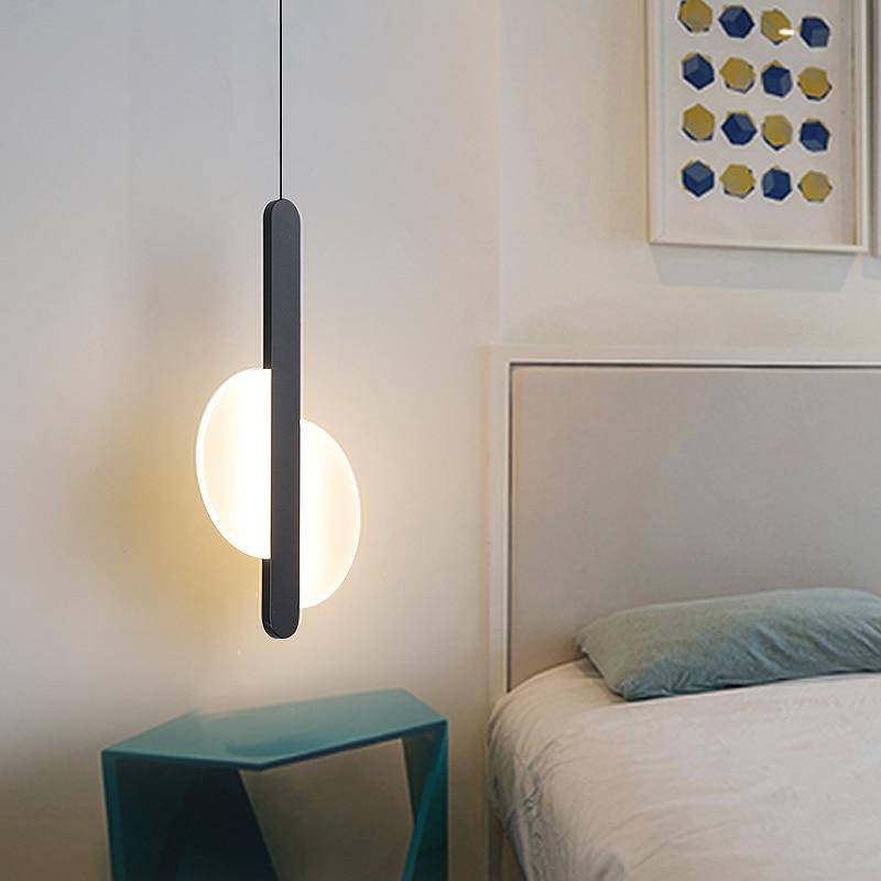 Suspension design à LED en aluminium avec formes circulaires - vue 5 sur 11