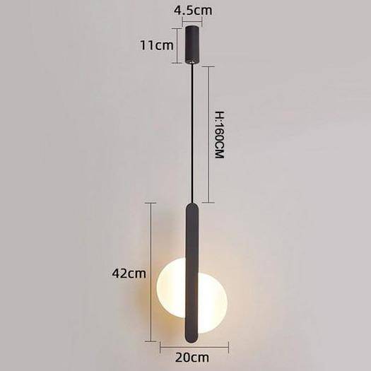 Suspension design à LED en aluminium avec formes circulaires