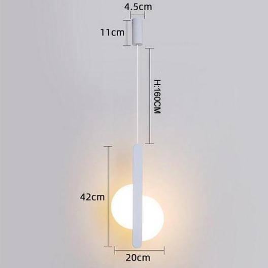 Suspension design à LED en aluminium avec formes circulaires