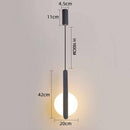 Suspension design à LED en aluminium avec formes circulaires