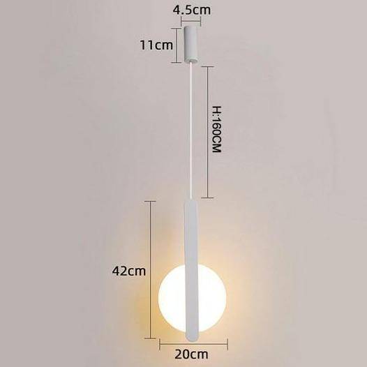 Suspension design à LED en aluminium avec formes circulaires