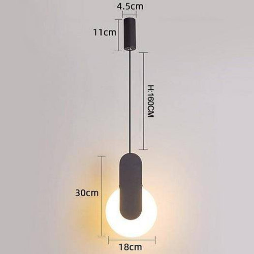 Suspension design à LED en aluminium avec formes circulaires
