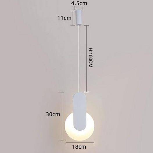 Suspension design à LED en aluminium avec formes circulaires - vue 7 sur 11