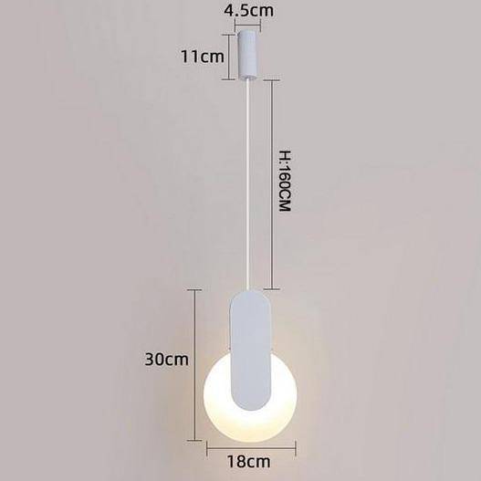 Suspension design à LED en aluminium avec formes circulaires