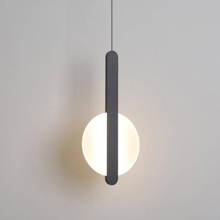 Suspension design à LED en aluminium avec formes circulaires