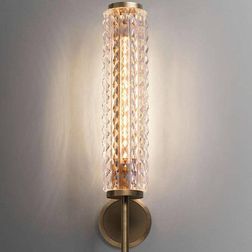 Lámpara de pared design con LED y cilindro de cristal Luxury