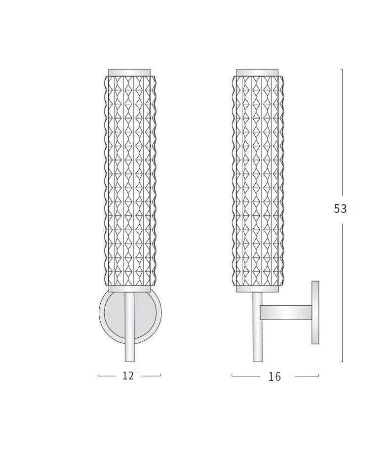 wall lamp LED wall design with glass cylinder Luxury