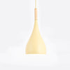 pendant light Colored metal LED and Nordic wooden stick