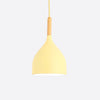 pendant light Colored metal LED and Nordic wooden stick