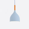 pendant light Colored metal LED and Nordic wooden stick