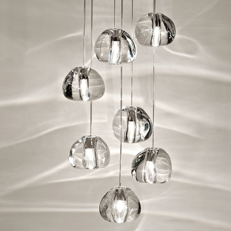 Lustre moderne LED en forme de glaçons en cristal Jaione