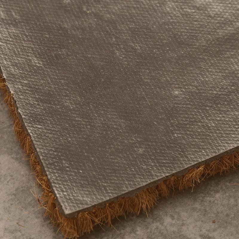 Paillasson rectangle en fibres naturelles marrons Mat