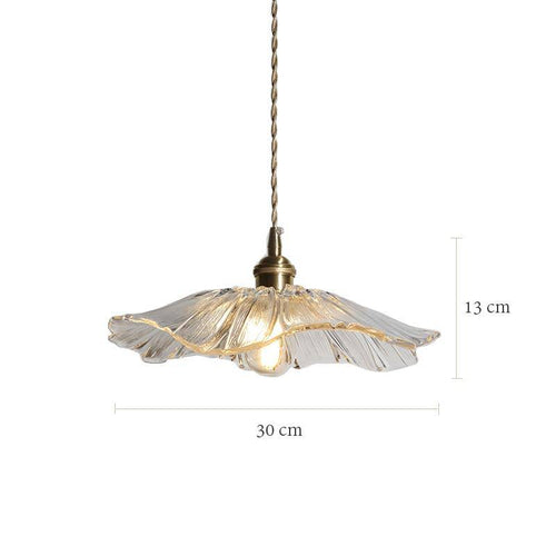 Suspension rétro à LED abat-jour en verre style japonais - vue 5 sur 4