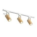 Plafonnier moderne LED avec plusieurs spots en bois Coffee