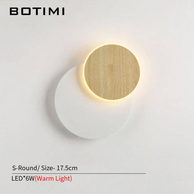 wall lamp modern LED wall lamp with two geometric wood and metal bases