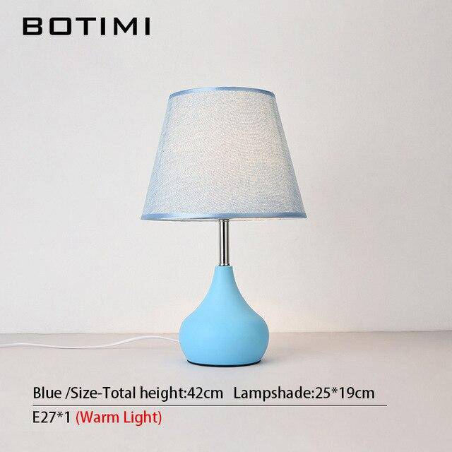 LED bedside lamp with lampshade and coloured base Kids