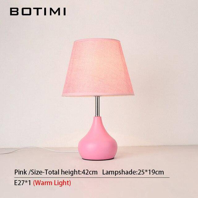 LED bedside lamp with lampshade and coloured base Kids