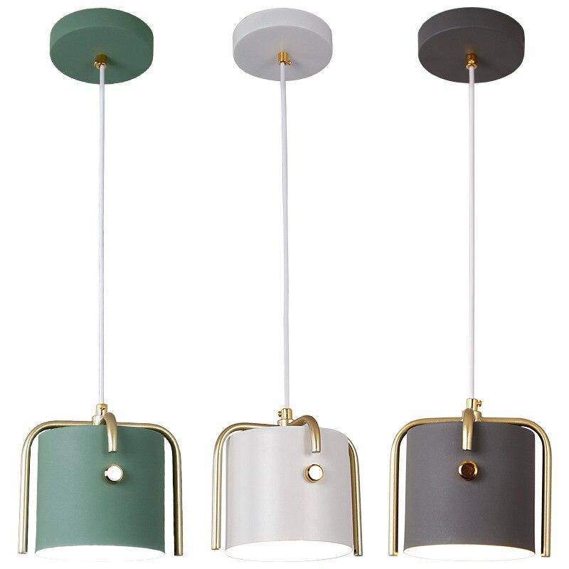 pendant light LED design in colored metal Kitchen style