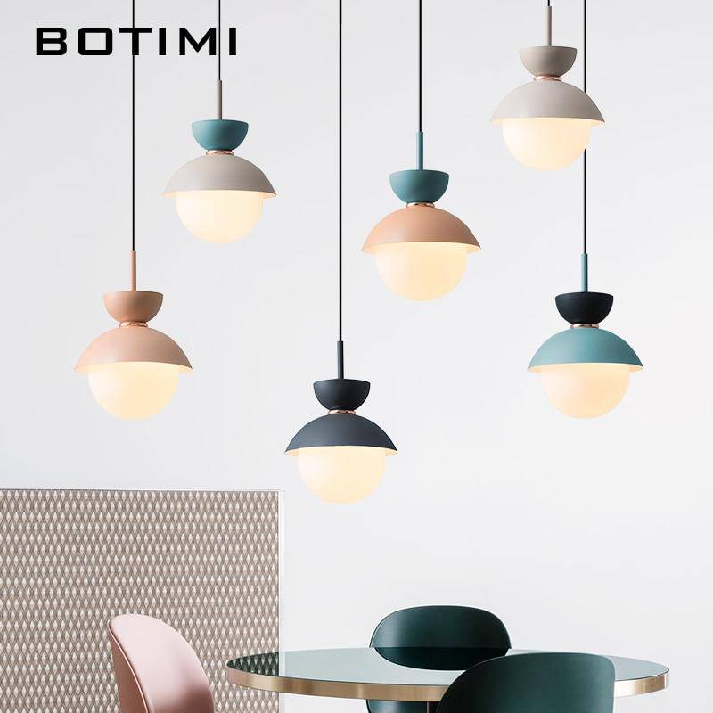Suspension design à LED en verre et métal coloré Hang - vue 4 sur 14