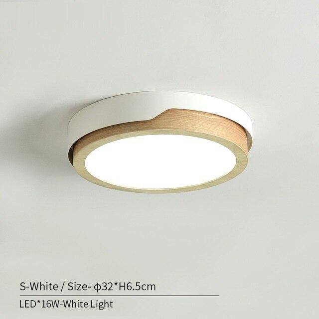 Nordic wood and metal LED ceiling light (several colors)