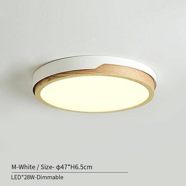 Plafonnier LED en bois et métal Nordic (plusieurs couleurs) - vue 13 sur 22
