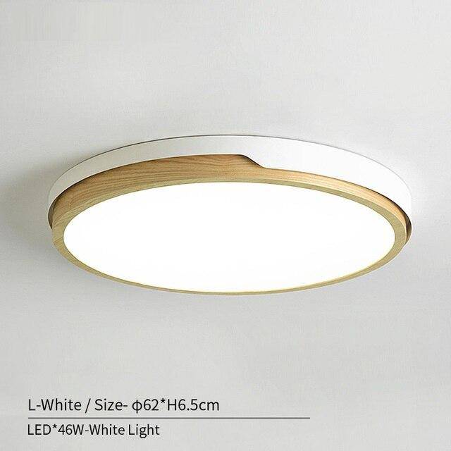 Nordic wood and metal LED ceiling light (several colors)