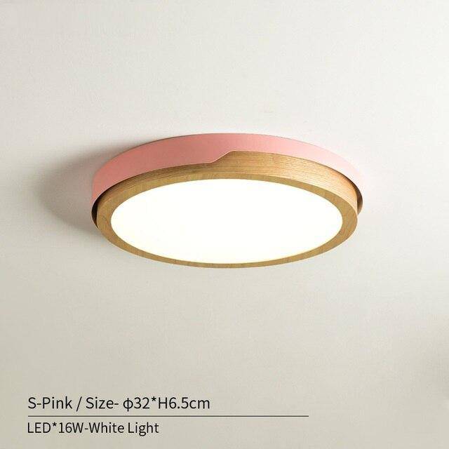 Nordic wood and metal LED ceiling light (several colors)