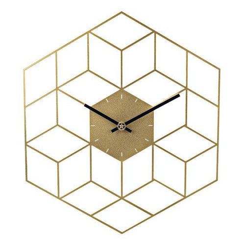 Horloge murale hexagonale en métal 40cm Cube - vue 5 sur 7