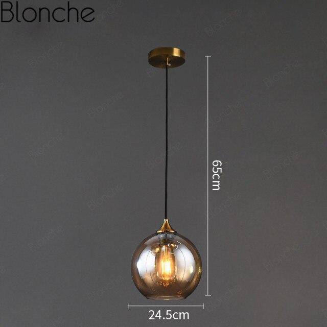 Suspension design LED avec boule en verre fumé Loft