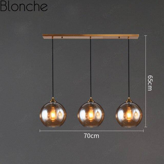 Suspension design LED avec boule en verre fumé Loft