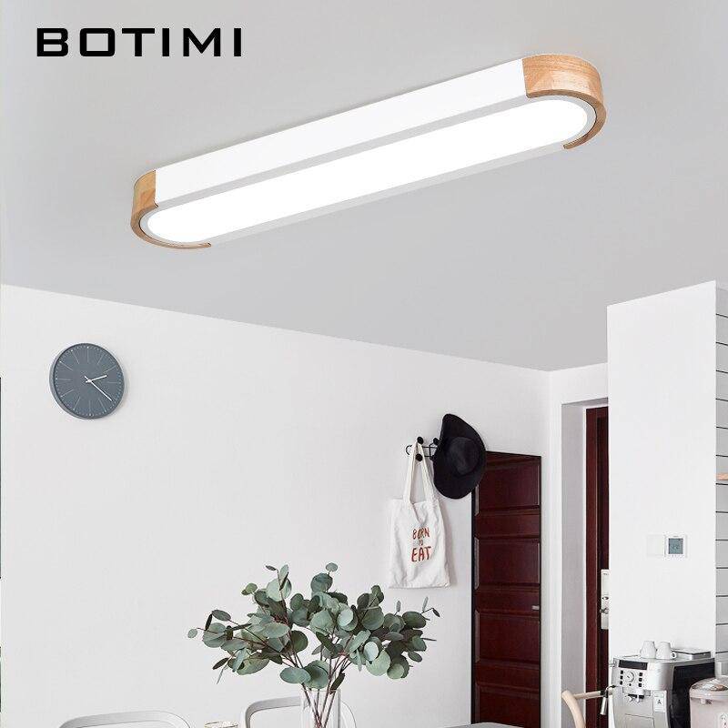 Lámpara de techo design LED en madera con formas redondeadas Loft