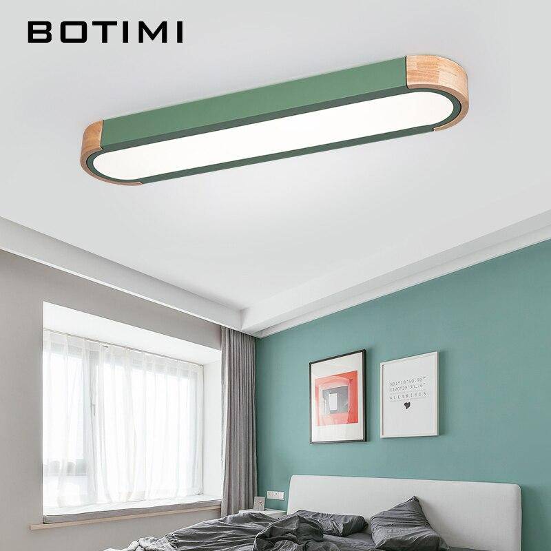 Lámpara de techo design LED en madera con formas redondeadas Loft