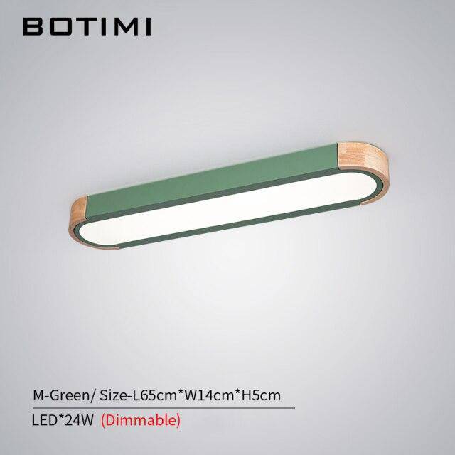 Lámpara de techo design LED en madera con formas redondeadas Loft