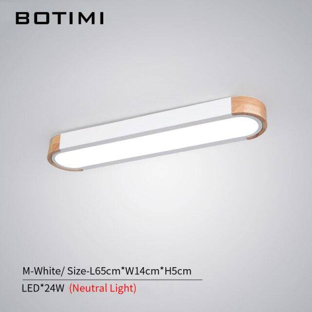 Lámpara de techo design LED en madera con formas redondeadas Loft