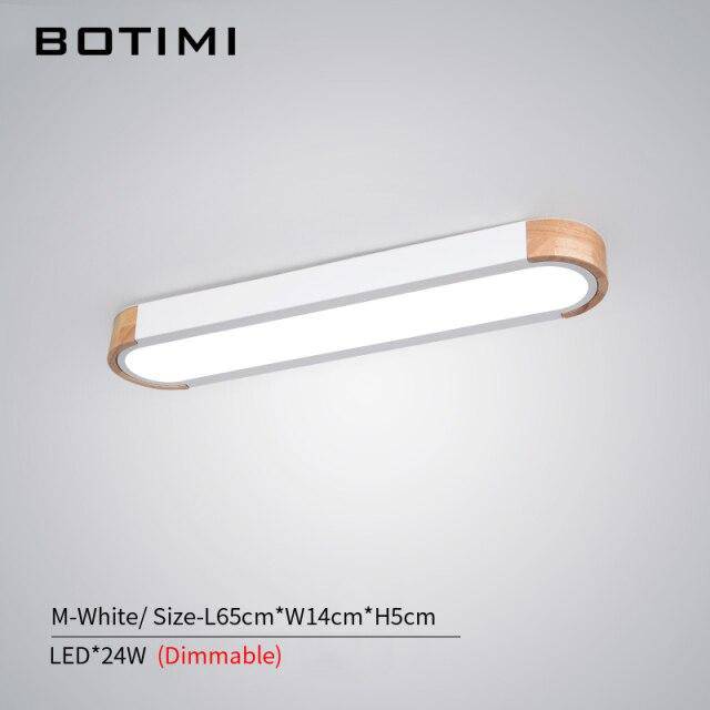Lámpara de techo design LED en madera con formas redondeadas Loft