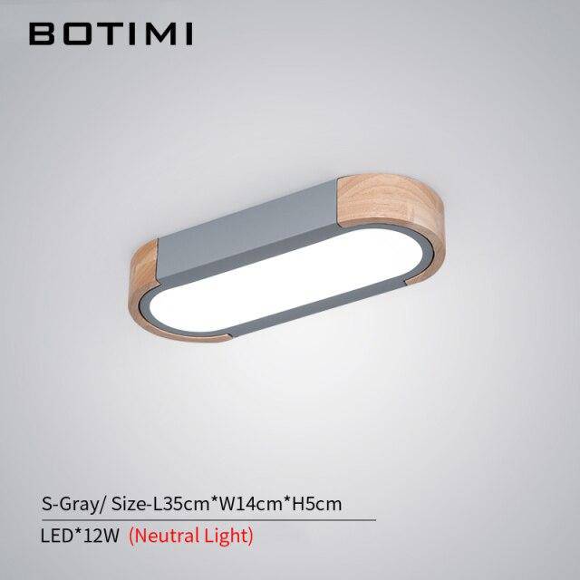 Lámpara de techo design LED en madera con formas redondeadas Loft