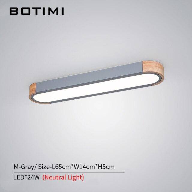 Lámpara de techo design LED en madera con formas redondeadas Loft