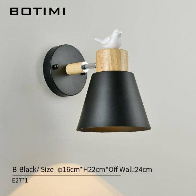 wall lamp modern LED wall light with lampshade metal Bird style