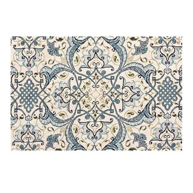 Tapis persan rectangle au style dirouz I