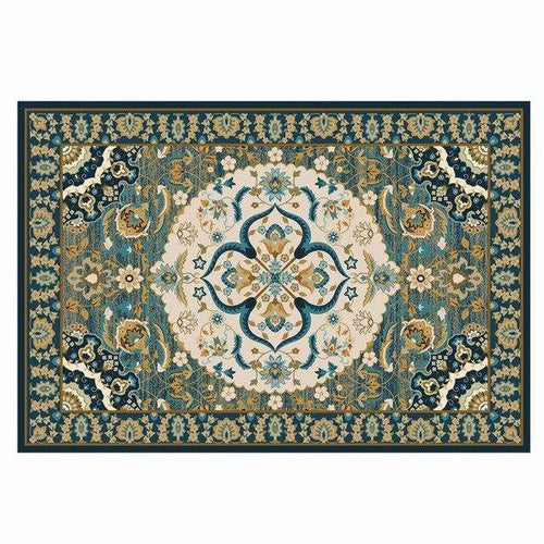 Green rectangle Persian rug in dirouz style H