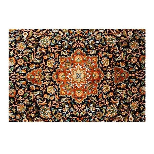 Orange rectangle Persian rug in dirouz style F