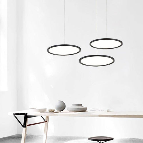 Suspension design LED avec disque en métal style Loft - vue 5 sur 5