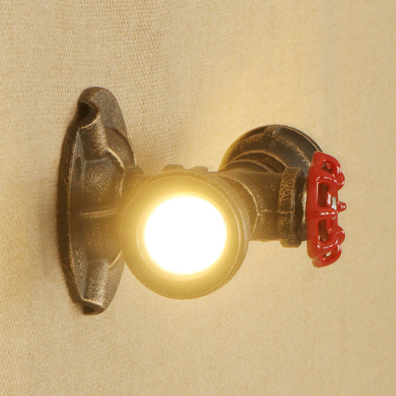 Applique murale retro LED style tuyau métallique Tino