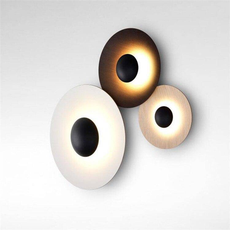 wall lamp disc-shaped LED design wall lamp, shiny style