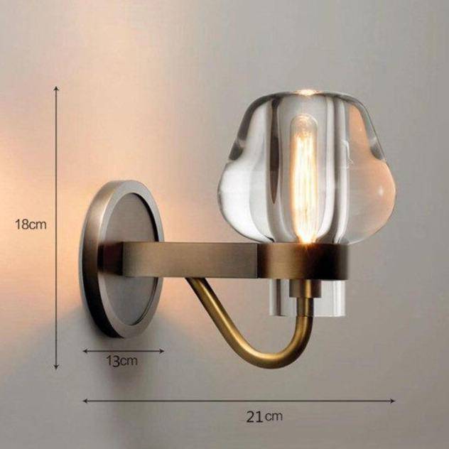 Applique murale design LED avec verre cristal style Sconce