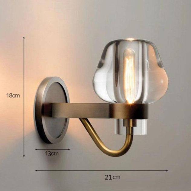 Lámpara de pared design LED con cristal estilo Sconce