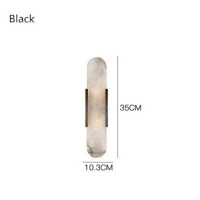 Applique murale design LED en marbre arrondi style Shining