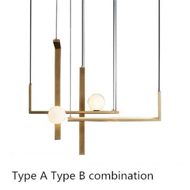 Lámpara de suspensión LEDs con formas geométricas design y acabados en cobre