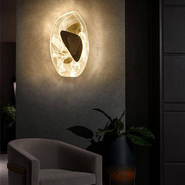 wall lamp LED design wall lamp with rounded shapes in Luxury glass